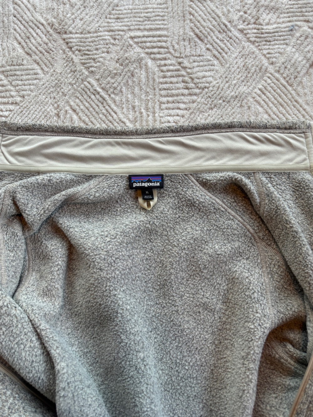 Patagonia Better Sweater Full Zip Jacket Tan Oatmeal Heather Knit Fleece XL - Picture 7 of 12